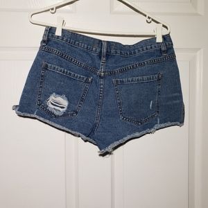 Free People Shorts - FREE PEOPLE distressed, button fly jean shorts Free People Shorts - FREE PEOPLE distressed, button fly jean shorts